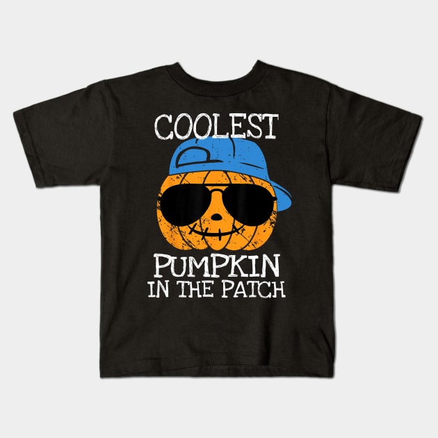 Coolest Pumpkin In The Patch Halloween Boys Girls Teens Kids T-Shirt by everetto